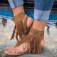Summmer Shoes Flat Sandals Women Sexy Tassel 2021 Lady Rome Sandals Shoes Ankle Flat Flip Flops Shoes Summer For Women