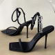 2021 New Square Toe Women Sandals Crystal Letters Decor Women Pumps Sexy High Heels Silk Wedding Dress Shoes Gladiator Sandal 2021 New Square Toe Women Sandals Crystal Letters Decor Women Pumps Sexy High Heels Silk Wedding Dress Shoes Gladiator Sandal